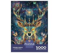Jigsaw Puzzles 1000 Pieces for Adults Stellar Deer Symphony Puzzles for Adults Fun Games Improve Memory Deal As Gifts for The Whole Family 52x38cm/1000pcs