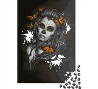 Jigsaw Puzzles 1000 Pieces for Adults Sugar Skull Girl Puzzle for Adults Paper Board Puzzles Family Decoration 1000pcs (38x26cm)
