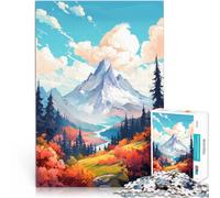 Jigsaw Puzzles 1000 Pieces for Adults Summer mountains art Made of cardboard Suitable for ages 14 and up Family Games deal as gifts for the whole family 。size:26x38cm/10.24x14.96inch