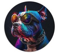 Jigsaw Puzzles 1000 Pieces for Adults Sunglasses Dog Puzzles for Adults DIY Home Decor Brain Teaser Game for Teenagers (Size 67.5x67.5cm)