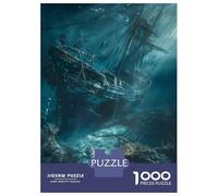 Jigsaw Puzzles 1000 Pieces for Adults Sunken Pirate Ship Wreck Adult Puzzles Relaxing Games But Fun And Humorous for Birthday, Chrismas 52x38cm/1000pcs