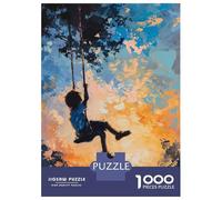 Jigsaw Puzzles 1000 Pieces for Adults Sunset Swing Adult Puzzles Relax Games Analysis And Logic Stress Reduction Gifts 70x50cm/1000pcs