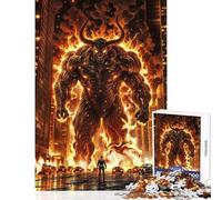 Jigsaw Puzzles 1000 Pieces for Adults Super Hero Vs. Fire Demon Relax Games Birthday Present Educational Toy for Birthday, Chrismas (50x75cm)