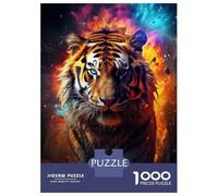 Jigsaw Puzzles 1000 Pieces for Adults Surreal Fantasy Tiger Jigsaw for Adults Family Games A Work of Art Help The Brain Exercise 70x50cm/1000pcs