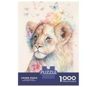 Jigsaw Puzzles 1000 Pieces for Adults Sweet Little Lion Jigsaws for Adults Fun Games Stress Reliever Help The Brain Exercise 52x38cm/1000pcs