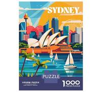Jigsaw Puzzles 1000 Pieces for Adults Sydney Harbor Vibes Puzzle for Adults Hands-on Game Improve Memory Deal As Gifts for The Whole Family 38x26cm/1000pcs