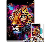 Jigsaw Puzzles 1000 Pieces for Adults Teens African Leopard Adult Jigsaw,Educational Games Home Decoration Suitable for Desktop Decoration 38x26cm