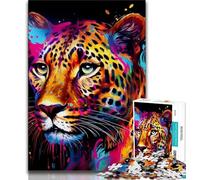 Jigsaw Puzzles 1000 Pieces for Adults Teens African Leopard Adult Puzzles,Learning Educational Toys Family Games Gifts for Friends And Family 26x38cm