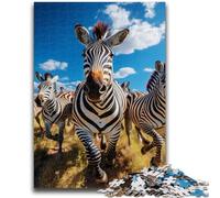 Jigsaw Puzzles 1000 Pieces for Adults Teens African Zebra Adult Jigsaw,Educational Games Home Decoration Suitable for Desktop Decoration (26x38cm)