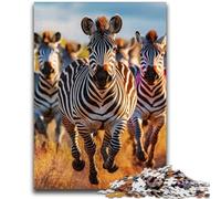 Jigsaw Puzzles 1000 Pieces for Adults Teens African Zebra Adult Puzzles,Challenging Game for Is Ideal As A Gift for The Whole Family (26x38cm)