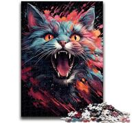 Jigsaw Puzzles 1000 Pieces for Adults Teens Amazing Colorful Magic Cat for Age 14+ Challenging To Complete But Fun And Humorous Great Gifts And Toys 50x75cm