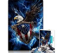 Jigsaw Puzzles 1000 Pieces for Adults Teens American Flag Eagle 1000 Piece Jigsaw,Educational Stress Relief Toy Gifts for Friends And Family (size 75x50cm)