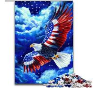 Jigsaw Puzzles 1000 Pieces for Adults Teens American Flag Eagle, Learning Educational for Is Ideal As A Gift for The Whole Family (Size 26x38cm)