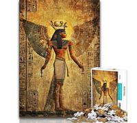 Jigsaw Puzzles 1000 Pieces for Adults Teens Ancient Egyptian God Ra, Toy Intellectual Game,with Fully Interlocking Randomly Shaped Pieces for And Age 14 Years Up 38x26cm
