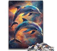Jigsaw Puzzles 1000 Pieces for Adults Teens Animal Dolphin Teenager Puzzles,Family Educational Games Home Decoration Gift (75x50cm)