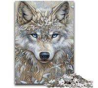Jigsaw Puzzles 1000 Pieces for Adults Teens Animal Fantasy Wolf Puzzles for Teenagers,Staycation Kill Time with Fully Interlocking Randomly Shaped Pieces (26x38cm)
