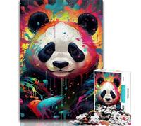 Jigsaw Puzzles 1000 Pieces for Adults Teens Animal Panda,Educational Family Game with Fully Interlocking Randomly Shaped Pieces (75x50cm)