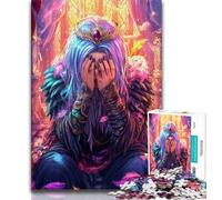 Jigsaw Puzzles 1000 Pieces for Adults Teens Anime Female Warrior Adult Jigsaw,Learning Educational Toys Family Games Unique Birthday And Gifts 26x38cm