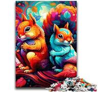 Jigsaw Puzzles 1000 Pieces for Adults Teens Art Cute Squirrel 1000 Pieces for Adults,Toys Educational Games Stress Relieving Unique Birthday And Gifts (75x50cm)