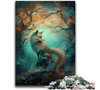 Jigsaw Puzzles 1000 Pieces for Adults Teens Art Fox Under The Tree Brain Intelligence Challenge Addictive Toys Funny Gift for Ages 14+ 38x26cm
