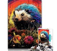 Jigsaw Puzzles 1000 Pieces for Adults Teens Art Hedgehog Jigsaw,Interesting Stress Reduction Parent-child Interaction (size 75x50cm)