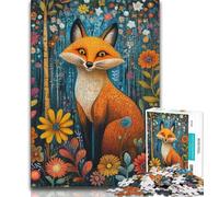 Jigsaw Puzzles 1000 Pieces for Adults Teens Artistic Fox,Challenging Game for Is Ideal As A Gift for The Whole Family (75x50cm)