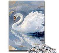 Jigsaw Puzzles 1000 Pieces for Adults Teens Artistic White Swan Teenager Puzzles,Learning Educational Toys Family Games Unique Birthday And Gifts (75x50cm)