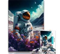 Jigsaw Puzzles 1000 Pieces for Adults Teens Astronaut in Beautiful Landscape 1000 Piece Puzzle,Staycation Kill Time with Fully Interlocking Randomly Shaped Pieces 75x50cm
