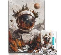 Jigsaw Puzzles 1000 Pieces for Adults Teens Astronaut Mountains 1000 Pieces for Teenagers,Educational Games Home Decoration Suitable for Desktop Decoration 75x50cm