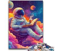 Jigsaw Puzzles 1000 Pieces for Adults Teens Astronaut Reading Puzzles,Stress Reliever Difficult Challenge Secret Santa Gifts (38x26cm)