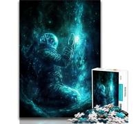 Jigsaw Puzzles 1000 Pieces for Adults Teens Astronaut Sitting on The Moon,family Fun Games Fun at Home Activities,Birthday Present,Travel Gifts (75x50cm)
