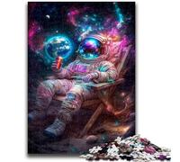 Jigsaw Puzzles 1000 Pieces for Adults Teens Astronaut Sitting on The Moon Puzzles for Teenagers,for Educational Game Challenge Toy Unique Home Decor And Gifts (38x26cm)