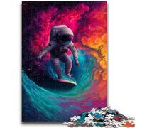 Jigsaw Puzzles 1000 Pieces for Adults Teens Astronaut Surfing Toys Educational Games Stress Relieving Artists Collection, Fine Art 50x75cm