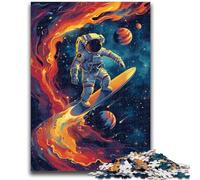 Jigsaw Puzzles 1000 Pieces for Adults Teens Astronauts Surfing Educational Games Home Decoration Birthday Present, Gifts for Age 14+ 50x75cm