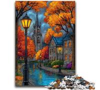 Jigsaw Puzzles 1000 Pieces for Adults Teens Autumn City Scenery 1000 Pieces for Adults,Stress Reliever Difficult Challenge Secret Santa Gifts (50x75cm)