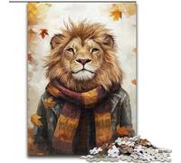Jigsaw Puzzles 1000 Pieces for Adults Teens Autumn Lion, Stress Reliever Difficult Challenge Home Decoration Toys (Size 26x38cm)
