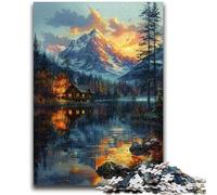 Jigsaw Puzzles 1000 Pieces for Adults Teens Autumn Snow Mountain Challenging Game Toys for Is Ideal As A Gift for The Whole Family 26x38cm