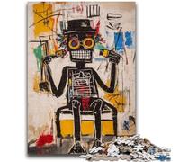 Jigsaw Puzzles 1000 Pieces for Adults Teens Basquiat Robot 1000 Pieces for Adults,Stress Reliever Difficult Challenge Secret Santa Gifts (38x26cm)