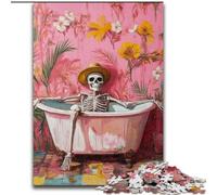 Jigsaw Puzzles 1000 Pieces for Adults Teens Bathroom Skeleton, for And 14 Years And over for Educational Game Challenge Toy Gift for Birthdays (size 50x75cm)
