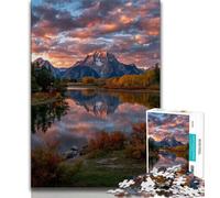Jigsaw Puzzles 1000 Pieces for Adults Teens Beautiful Mountain River 1000 Piece Puzzle,Staycation Kill Time with Fully Interlocking Randomly Shaped Pieces 38x26cm