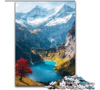Jigsaw Puzzles 1000 Pieces for Adults Teens Beautiful Mountains And Lakes, Family Game Stress Reliever Difficult Challenge A Work of Art for Ages 14+ (Size 26x38cm)