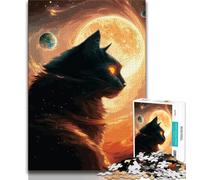 Jigsaw Puzzles 1000 Pieces for Adults Teens Black Cat Nebula,family Fun Games Fun at Home Activities,Birthday Present,Travel Gifts (38x26cm)