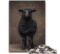Jigsaw Puzzles 1000 Pieces for Adults Teens Black Sheep Adult Jigsaw,Learning Educational Toys Family Games Unique Birthday And Gifts (26x38cm)