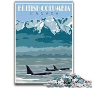 Jigsaw Puzzles 1000 Pieces for Adults Teens British Columbia Canada 1000 Piece Puzzle,Staycation Kill Time with Fully Interlocking Randomly Shaped Pieces (26x38cm)