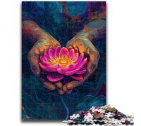 Jigsaw Puzzles 1000 Pieces for Adults Teens Buddha Holding Flower Teenager Puzzles,Learning Educational Toys Family Games Unique Birthday And Gifts (75x50cm)
