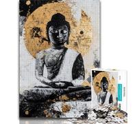 Jigsaw Puzzles 1000 Pieces for Adults Teens Buddha Oil Painting Adult Puzzles,Challenging Game for Is Ideal As A Gift for The Whole Family 38x26cm