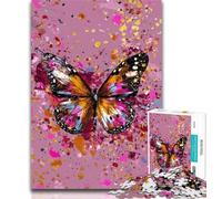 Jigsaw Puzzles 1000 Pieces for Adults Teens Butterfly Oil Painting 1000 Pieces for Adults,Stress Reliever Difficult Challenge Secret Santa Gifts 50x75cm