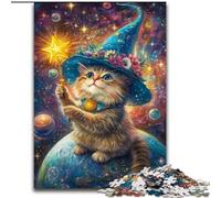 Jigsaw Puzzles 1000 Pieces for Adults Teens Cat Wizard, Learning Educational for Is Ideal As A Gift for The Whole Family (Size50x75cm)