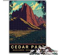 Jigsaw Puzzles 1000 Pieces for Adults Teens Cedar Pass, Toys Educational Games Stress Relieving Enhance Love between Couples 26x38cm