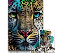 Jigsaw Puzzles 1000 Pieces for Adults Teens Cheetah Pop Art Animal Puzzles,Stress Reliever Difficult Challenge Secret Santa Gifts 38x26cm